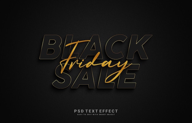 Black Friday-verkoop teksteffect