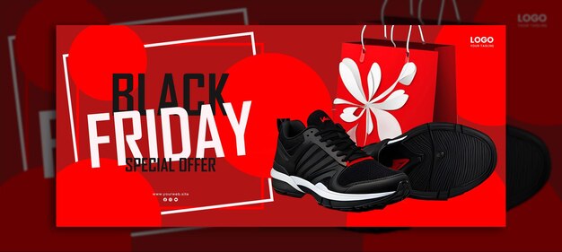 PSD black friday-verkoopontwerptemplate