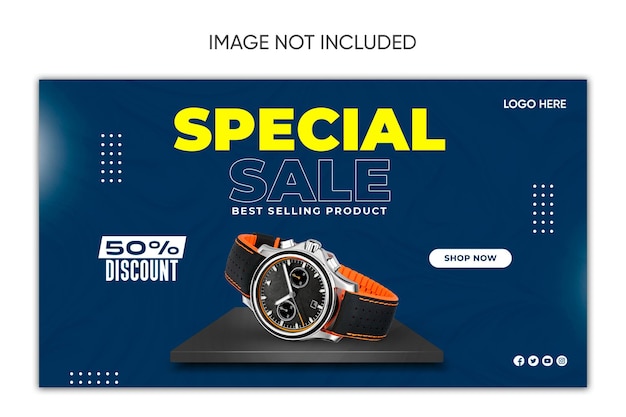 PSD 블랙 프라이데이 시계 판매 소셜 미디어 디자인