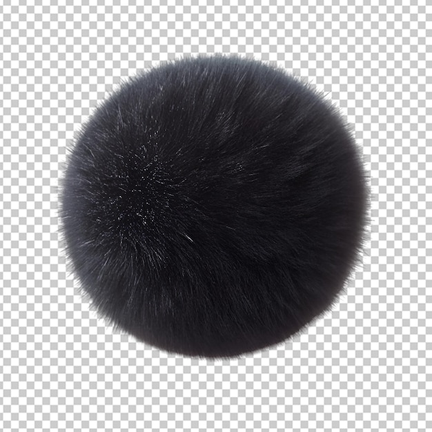 black fur pompom