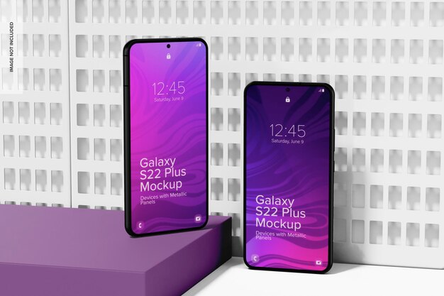 black galaxy s22 plus mockup