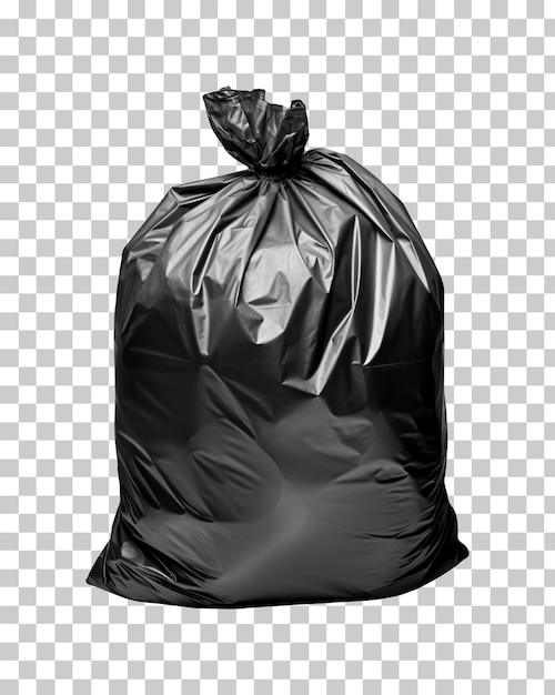 PSD black garbage bag isolated on transparent background png psd