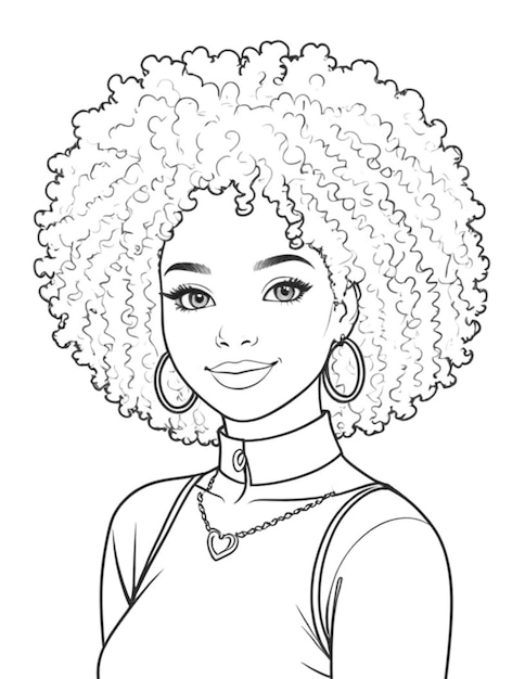 Black girl coloring page black woman coloring page