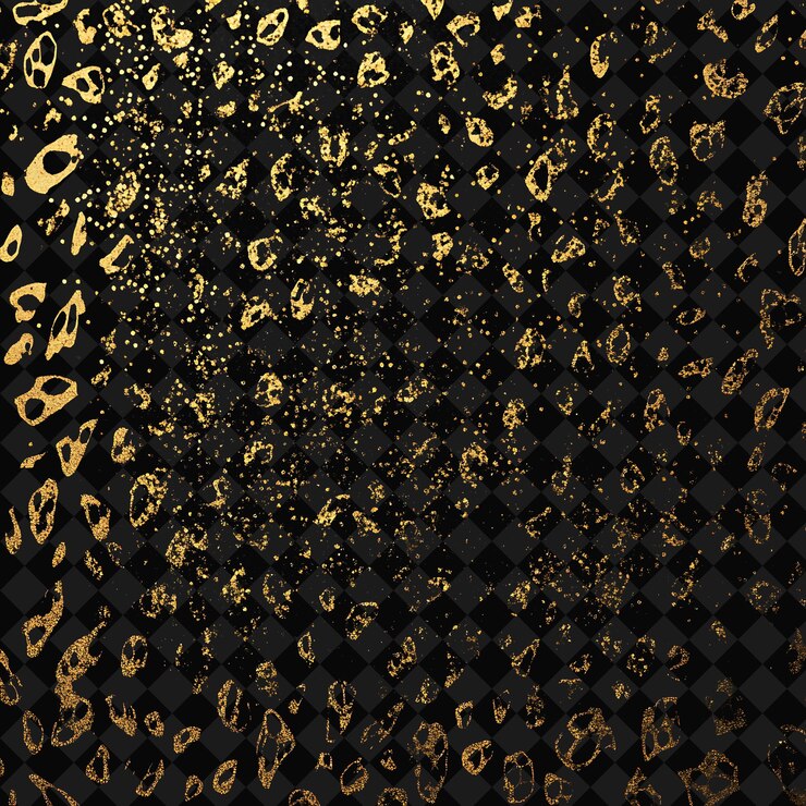 PSD a black and gold background with a pattern of gold letters and numbers