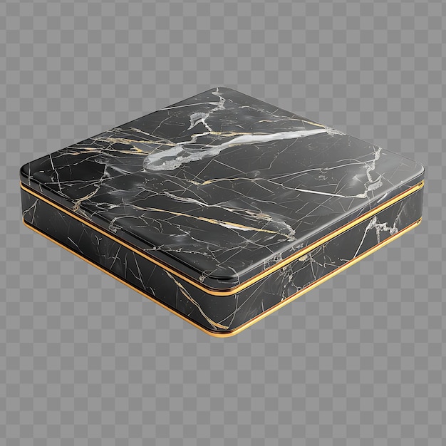 PSD a black and gold box with the word quot marble quot on it