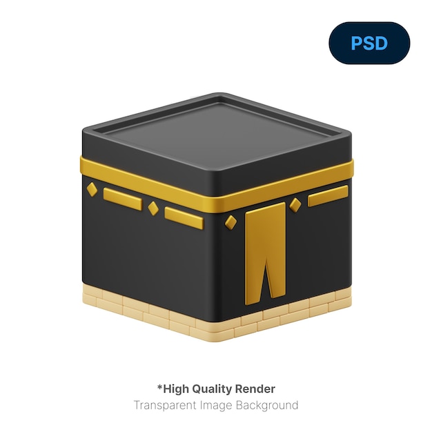 A black and gold box with the words high quality render on it.