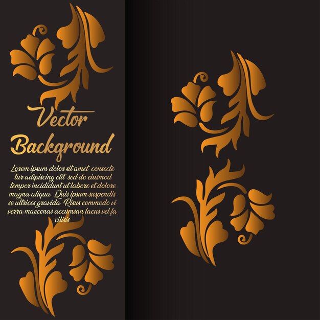 PSD black and gold luxury invitation card design