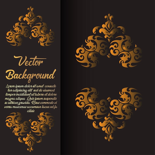 Black and gold luxury invitation card design