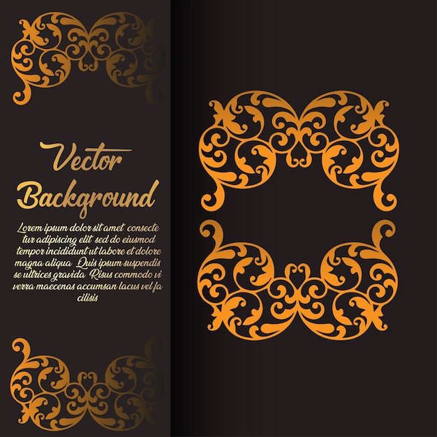 Black and gold luxury invitation card design