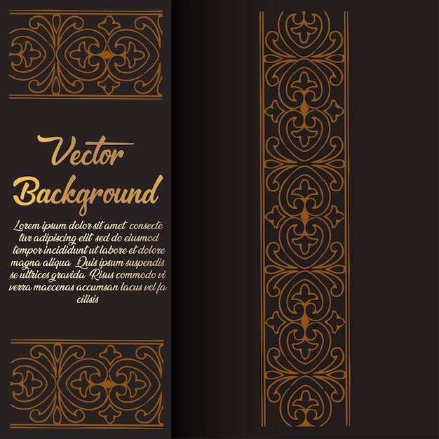 PSD black and gold luxury invitation card design