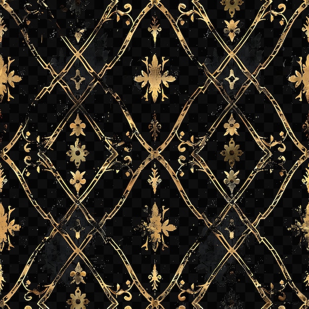 PSD a black and gold patterned wallpaper with a pattern of gold and black diamonds