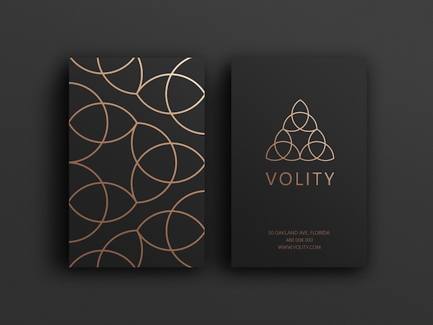 Black and Golden Luxury Business Card Mockup