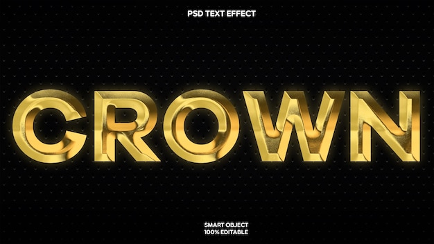 Black golden style editable text effect