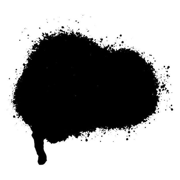 black graffiti paint splash