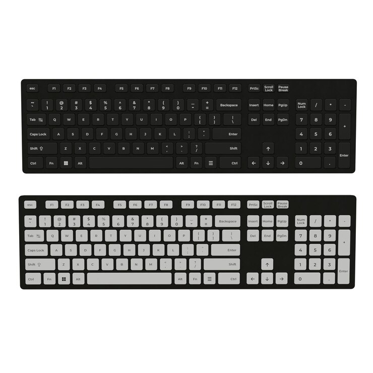 PSD black and grey keyboards