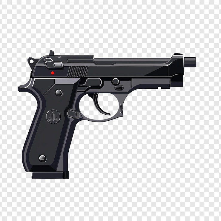PSD a black handgun is shown in a white background