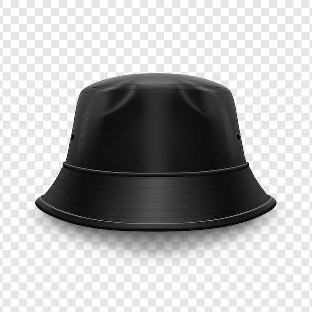 PSD a black hat on transparency background psd