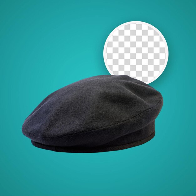 PSD a black hat on transparency background psd