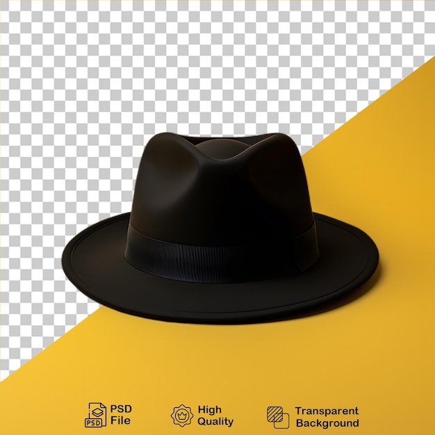 PSD black hat with transparent background png file