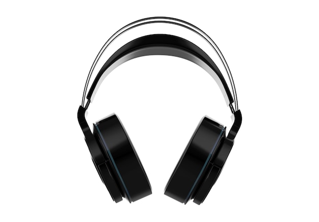 Black headphone mockup