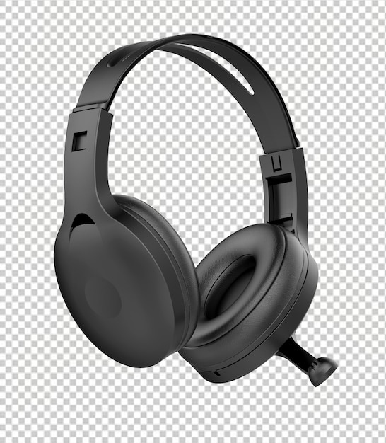 Black headphones with a small hole on the side of the head