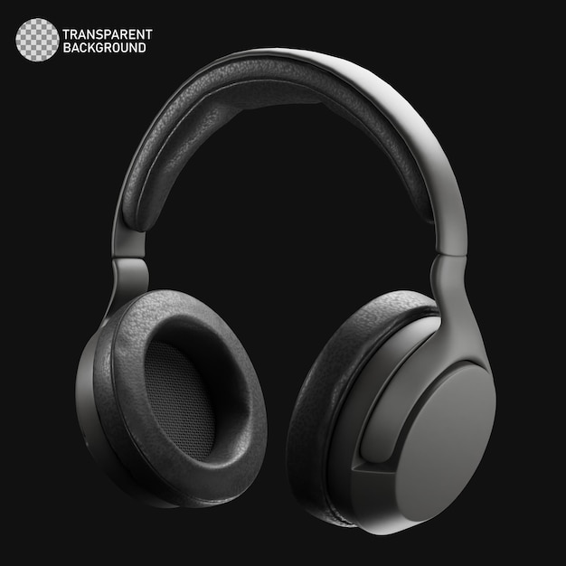 A black headphones with the word transparent on the front.