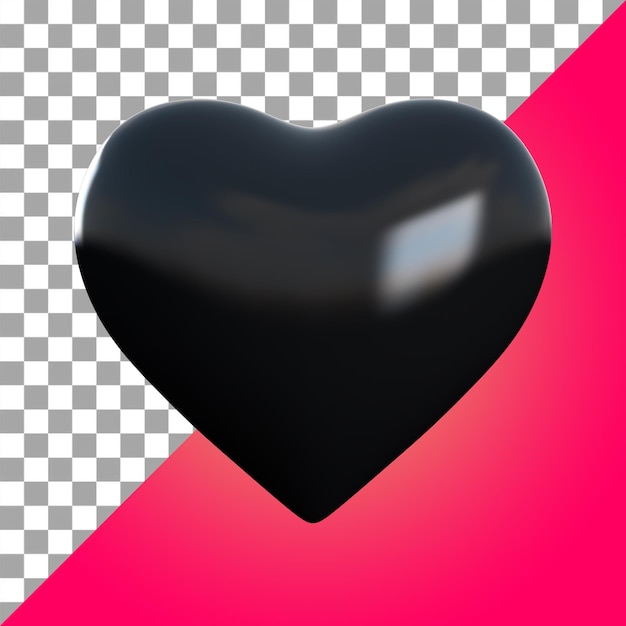 Black heart 3d