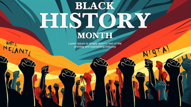 PSD black history month background