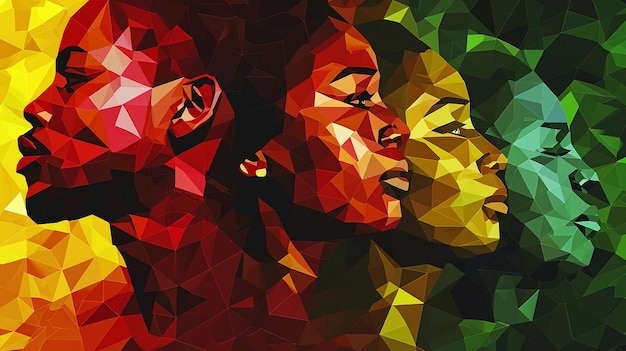 Black history month banner or background and template