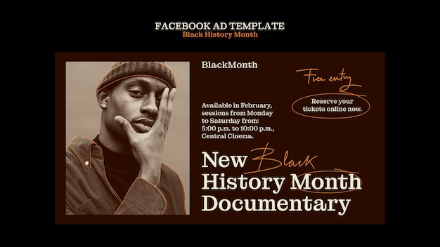 PSD black history month celebration facebook template