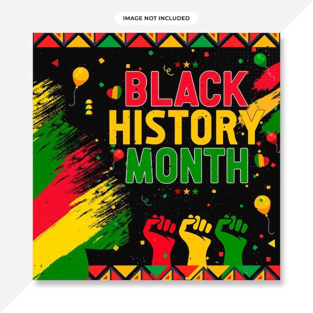 Black history month horizontal banner.black history month background or african american history