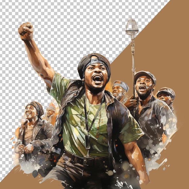 PSD black history month illustration