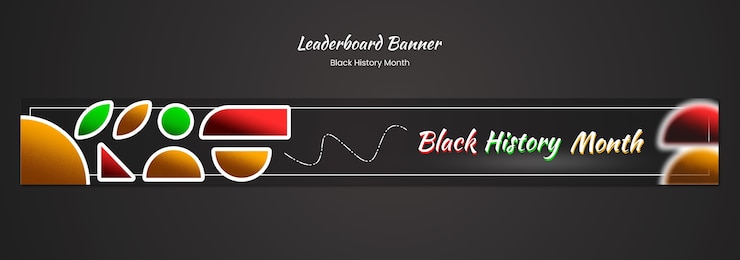 PSD black history month leaderboard banner template design