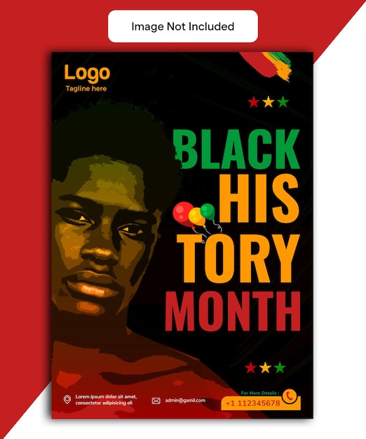 Premium PSD Black history month poster template