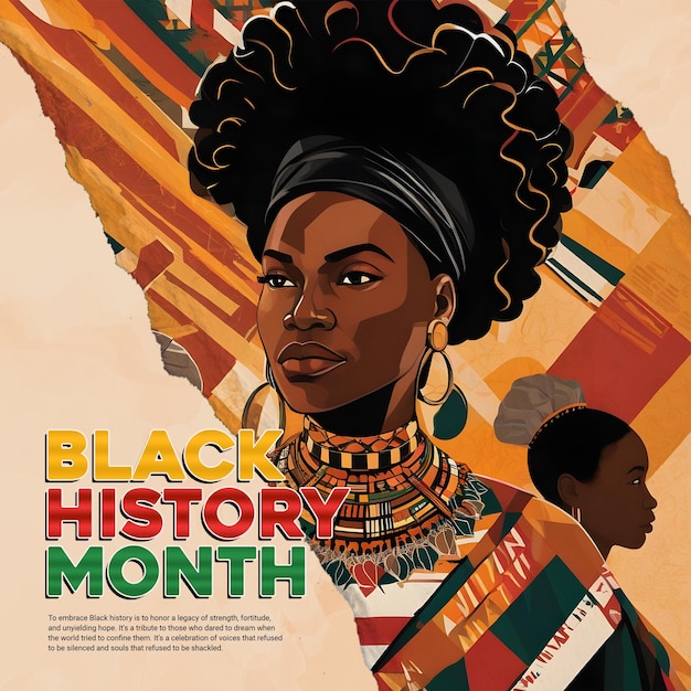 PSD banner modello black history month feed post sui social media