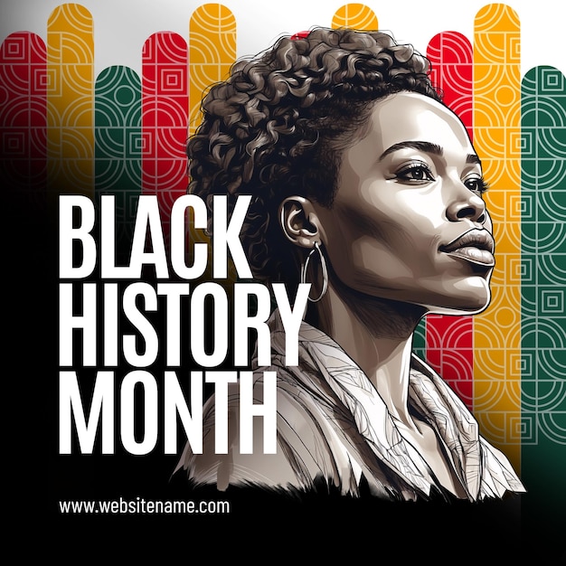 Black history month social media post template