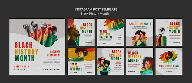 Black history month template design