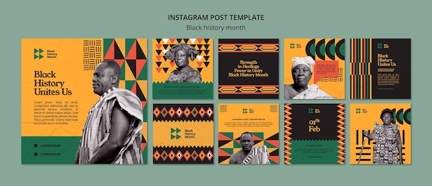 PSD black history month template design