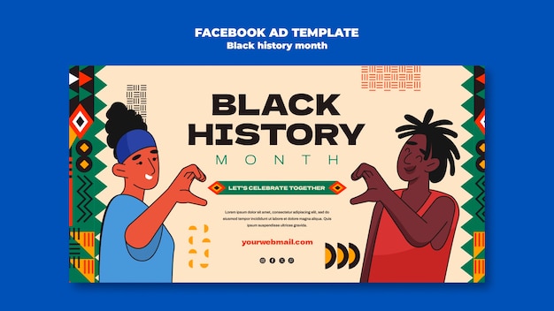 PSD black history month template design