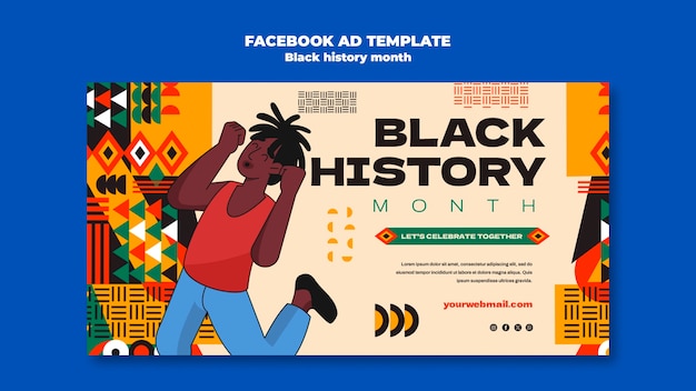 PSD black history month template design