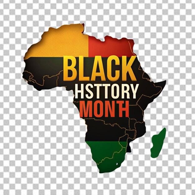 PSD black history month on white background