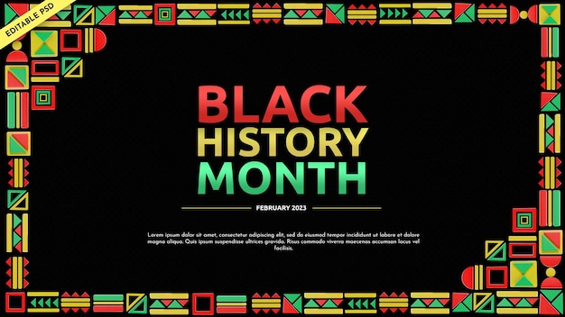 Black history month wide banner post