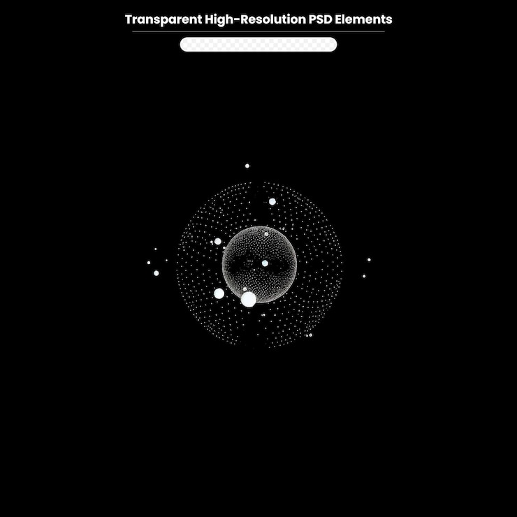 PSD black hole ink illustration space galaxy transparent background