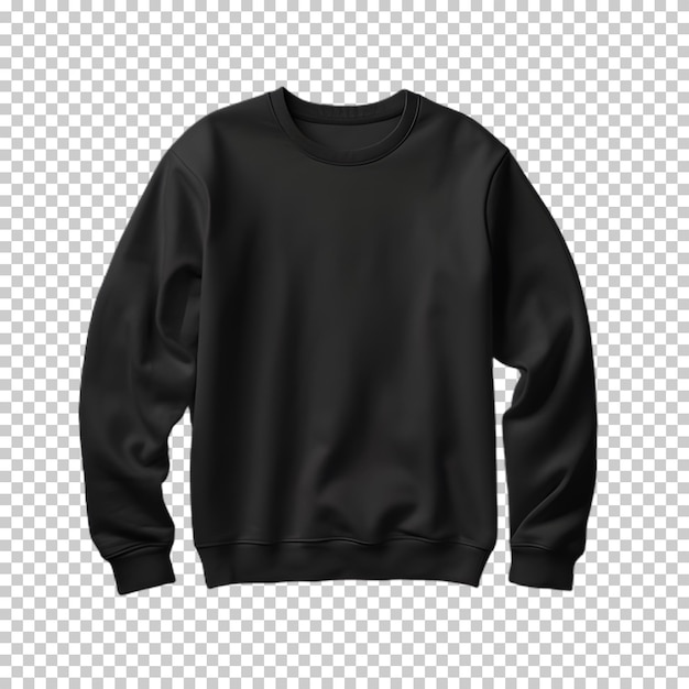PSD black hoodie mockup isolated on transparent background