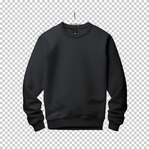 PSD black hoodie mockup isolated on transparent background