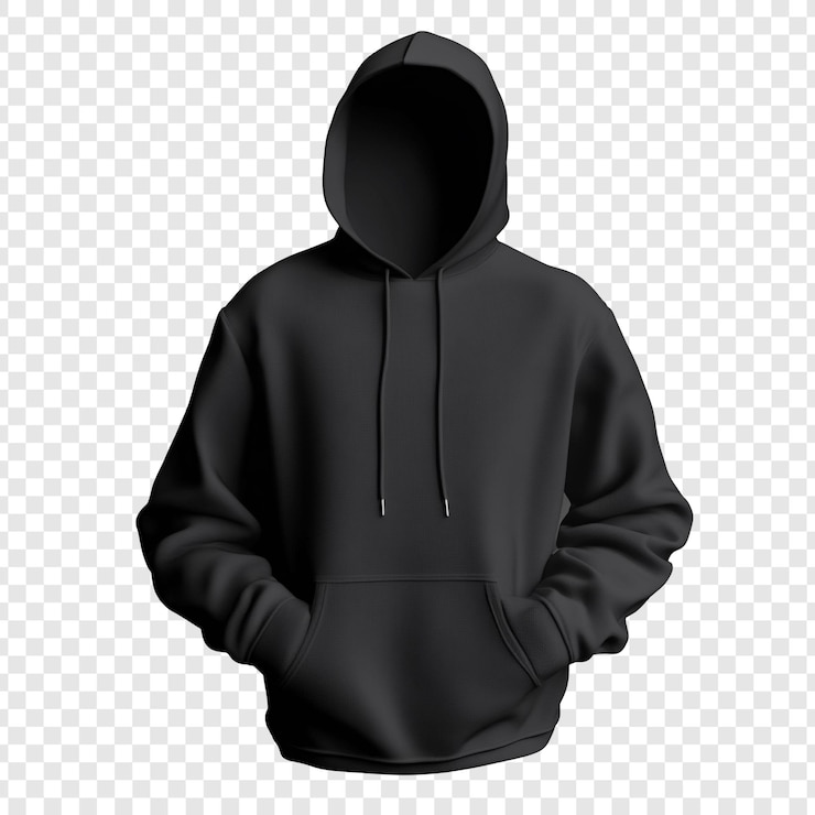 PSD black hoodie mockup
