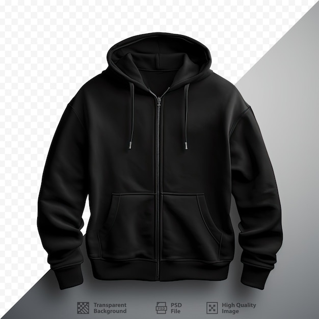 Premium PSD | A black hoodie with the word 