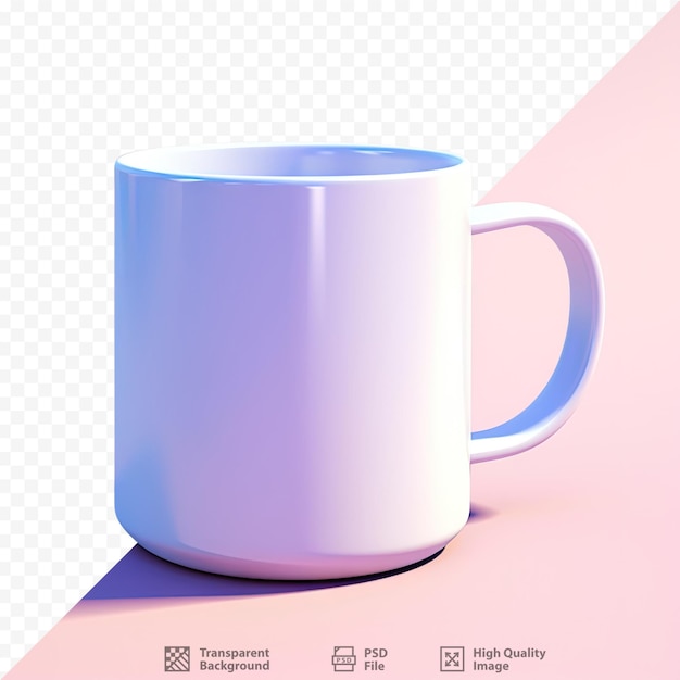 PSD black isolated mug