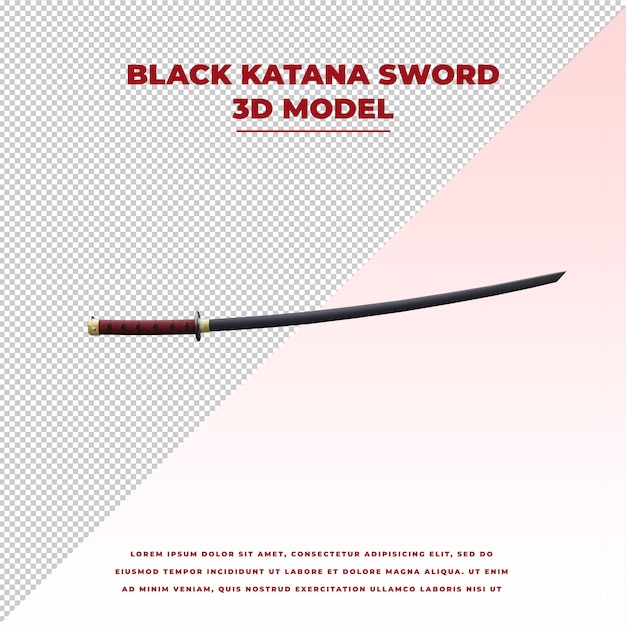 Black katana sword