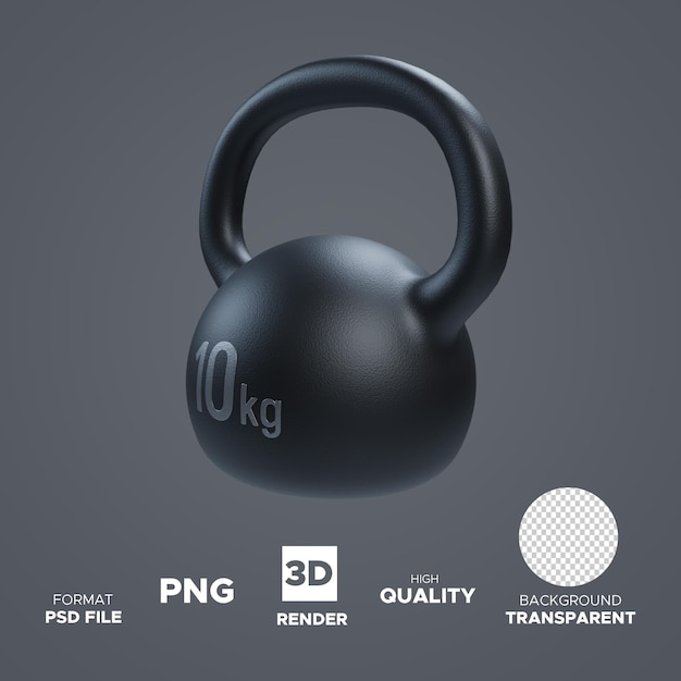 PSD黑色kettlebell旁边是一个黑色的体重。